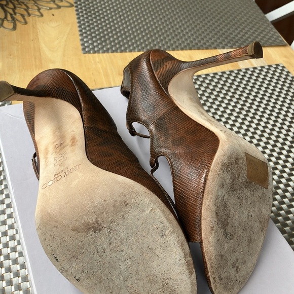 Jimmy Choo tobacco Karung skin stiletto - Picture 6 of 8